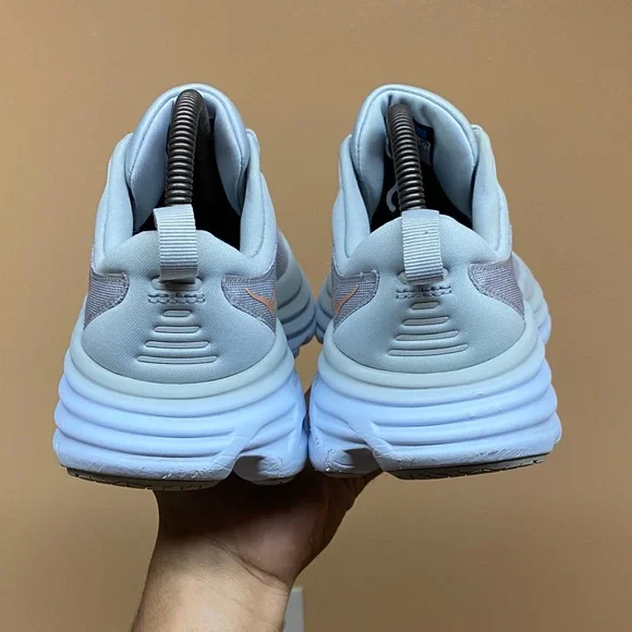 Hoka Bondi 8 Women's Running Sneakers “Harbor Mist Lunar Rock” Size 8.5 - Picture 13 of 17